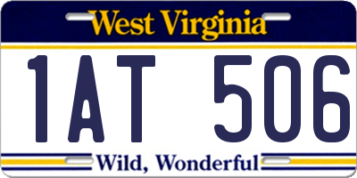 WV license plate 1AT506