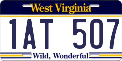 WV license plate 1AT507