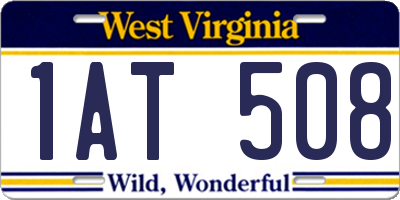 WV license plate 1AT508