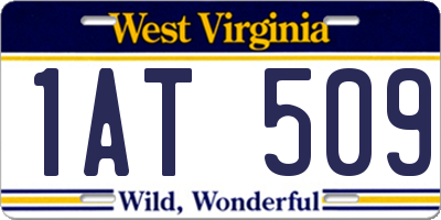 WV license plate 1AT509