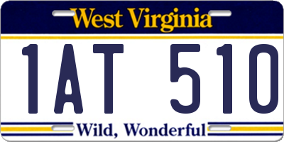WV license plate 1AT510