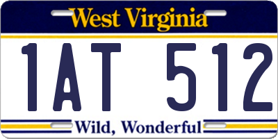 WV license plate 1AT512