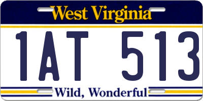 WV license plate 1AT513