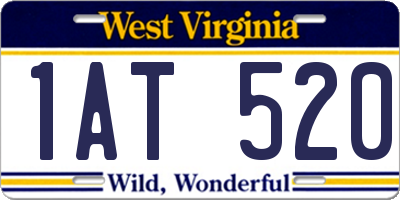 WV license plate 1AT520