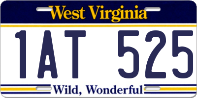 WV license plate 1AT525