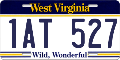 WV license plate 1AT527