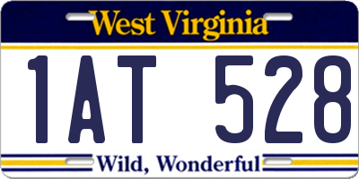 WV license plate 1AT528