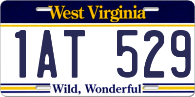 WV license plate 1AT529