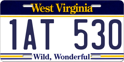 WV license plate 1AT530