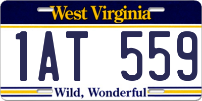 WV license plate 1AT559