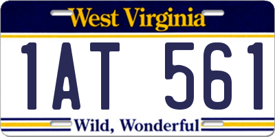 WV license plate 1AT561