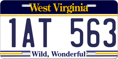 WV license plate 1AT563