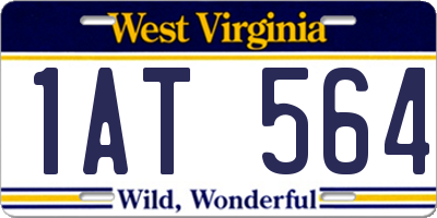 WV license plate 1AT564