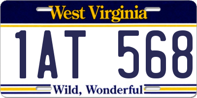 WV license plate 1AT568