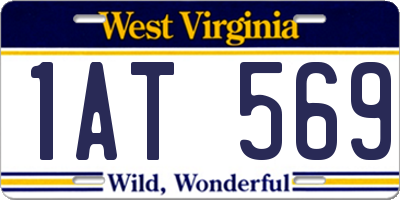 WV license plate 1AT569