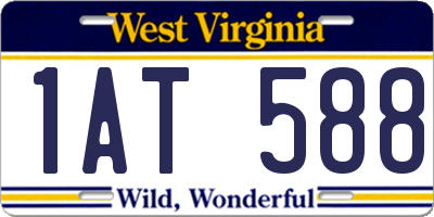 WV license plate 1AT588