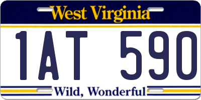 WV license plate 1AT590