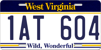 WV license plate 1AT604