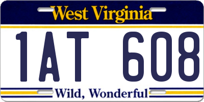 WV license plate 1AT608