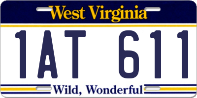 WV license plate 1AT611