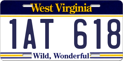 WV license plate 1AT618