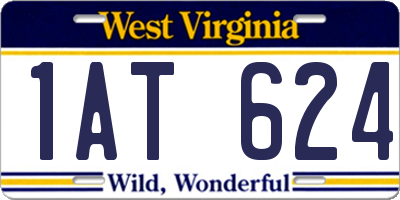 WV license plate 1AT624