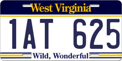 WV license plate 1AT625