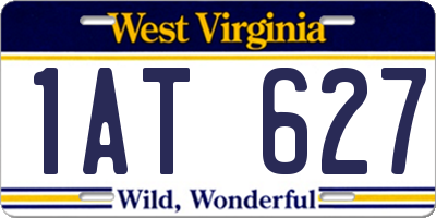 WV license plate 1AT627