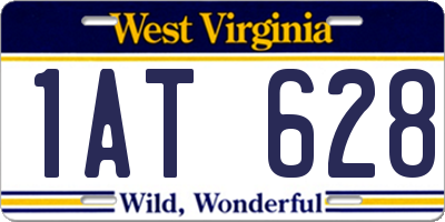WV license plate 1AT628