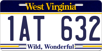 WV license plate 1AT632