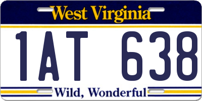 WV license plate 1AT638
