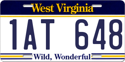 WV license plate 1AT648