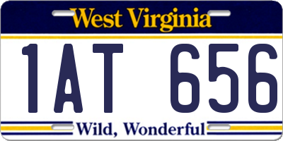 WV license plate 1AT656