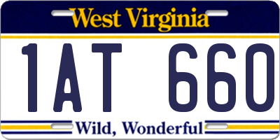 WV license plate 1AT660