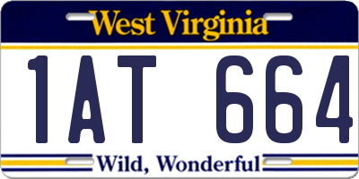 WV license plate 1AT664