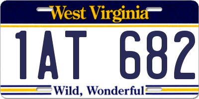 WV license plate 1AT682