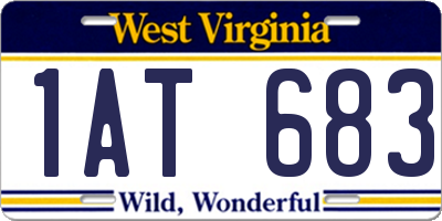 WV license plate 1AT683