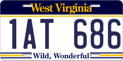 WV license plate 1AT686