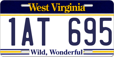 WV license plate 1AT695
