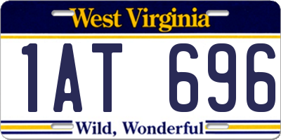 WV license plate 1AT696