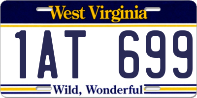 WV license plate 1AT699