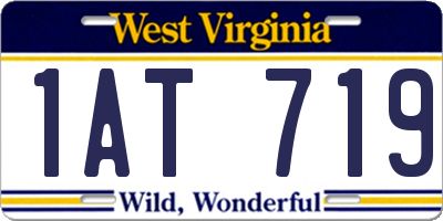 WV license plate 1AT719
