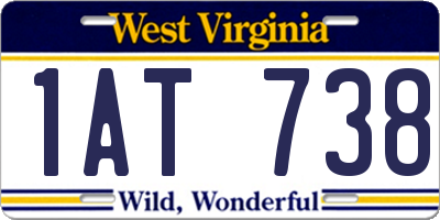 WV license plate 1AT738