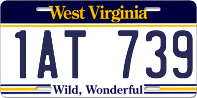 WV license plate 1AT739