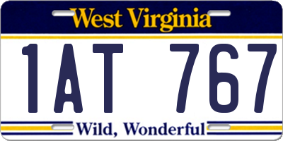 WV license plate 1AT767