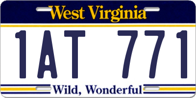 WV license plate 1AT771