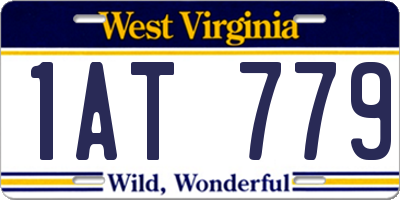 WV license plate 1AT779