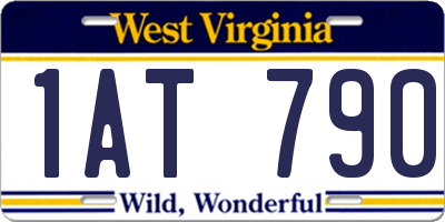 WV license plate 1AT790