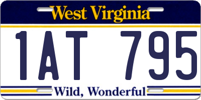 WV license plate 1AT795