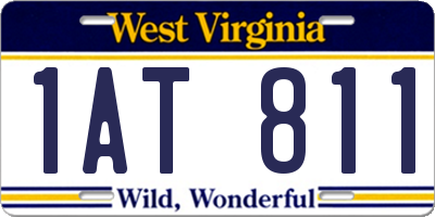 WV license plate 1AT811